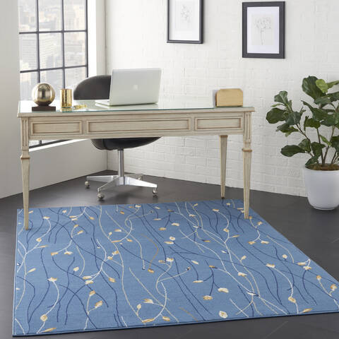 Nourison Grafix Blue 39 X 59 Area Rug 805-141250 Image 5