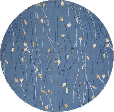 Nourison Grafix Blue Round 53 X 53 Area Rug 805-141252 Image 0