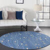 Nourison Grafix Blue Round 53 X 53 Area Rug 805-141252 Thumb 3