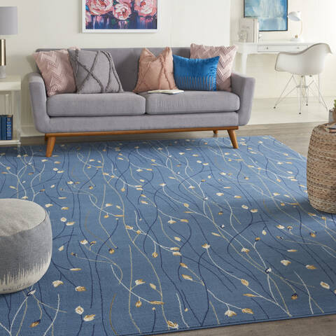 Nourison Grafix Blue 86 X 120 Area Rug 805-141256 Image 3