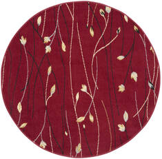 Nourison Grafix Red Round 4 ft and Smaller Polypropylene Carpet 141257