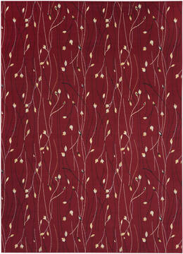 Nourison Grafix Red Rectangle 8x11 ft Polypropylene Carpet 141259