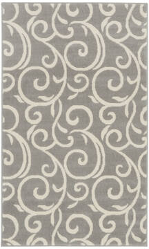 Nourison Grafix Grey Rectangle 3x5 ft Polypropylene Carpet 141260