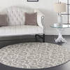 Nourison Grafix Grey Round 53 X 53 Area Rug  805-141262 Thumb 3