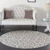 Nourison Grafix Grey Round 53 X 53 Area Rug  805-141262 Thumb 5