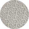 Nourison Grafix Grey Round 53 X 53 Area Rug  805-141262 Thumb 0