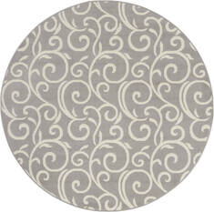 Nourison Grafix Grey Round 5'3" X 5'3" Area Rug  805-141262