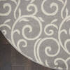 Nourison Grafix Grey Round 80 X 80 Area Rug 805-141264 Thumb 1