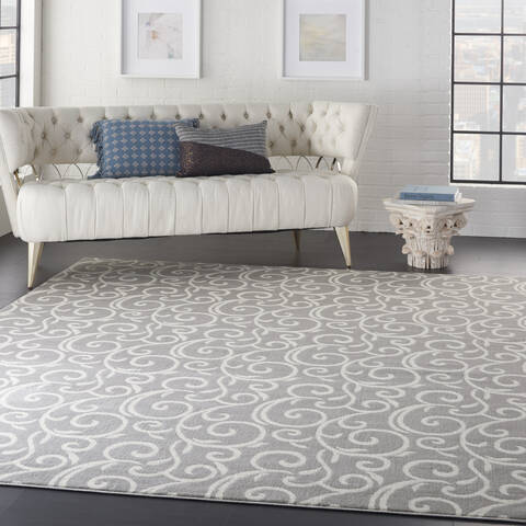 Nourison Grafix Grey 86 X 120 Area Rug 805-141265 Image 5