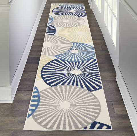 Nourison Grafix White Runner 23 X 100 Area Rug 805-141270 Image 3
