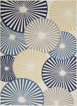 Nourison Grafix White Rectangle 4x6 ft Polypropylene Carpet 141273