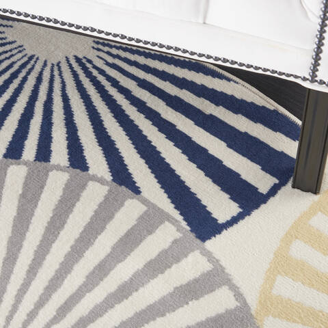 Nourison Grafix White Round 53 X 53 Area Rug 805-141274 Image 4