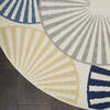 Nourison Grafix White Round 80 X 80 Area Rug  805-141276 Thumb 1