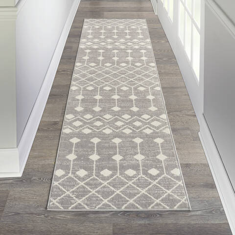 Nourison Grafix Grey Runner 23 X 120 Area Rug 805-141277 Image 3