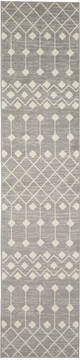 Nourison Grafix Grey Runner 10 to 12 ft Polypropylene Carpet 141277