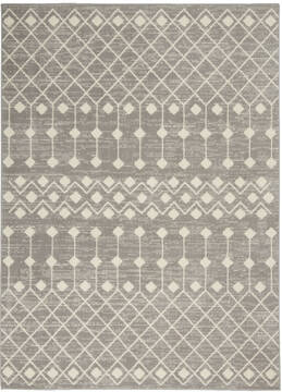 Nourison Grafix Grey Rectangle 5x7 ft Polypropylene Carpet 141280