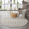 Nourison Grafix Grey Round 53 X 53 Area Rug  805-141281 Thumb 3