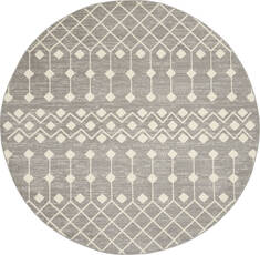 Nourison Grafix Grey Round 5'3" X 5'3" Area Rug  805-141281