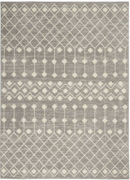 Nourison Grafix Grey Rectangle 6x9 ft Polypropylene Carpet 141282