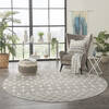 Nourison Grafix Grey Round 80 X 80 Area Rug  805-141284 Thumb 5