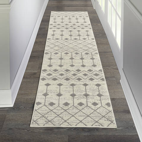 Nourison Grafix Beige Runner 23 X 100 Area Rug 805-141285 Image 3