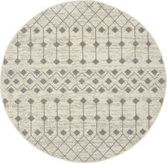 Nourison Grafix Beige Round 5 to 6 ft Polypropylene Carpet 141290