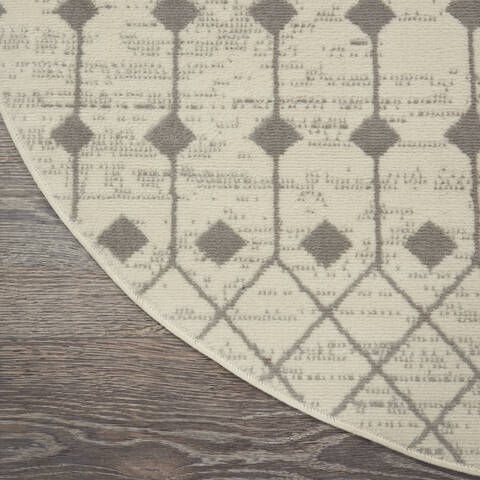 Nourison Grafix Beige Round 80 X 80 Area Rug 805-141293 Image 1