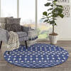 Nourison Grafix Blue Round 53 X 53 Area Rug  805-141299 Thumb 3