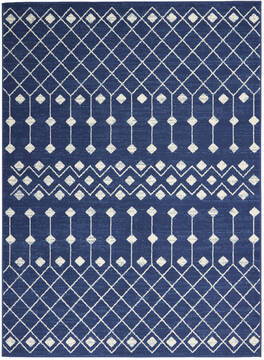 Nourison Grafix Blue Rectangle 6x9 ft Polypropylene Carpet 141300