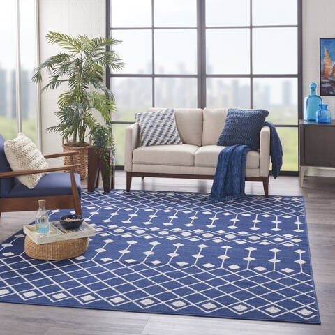 Nourison Grafix Blue 710 X 910 Area Rug 805-141301 Image 5