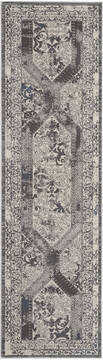 Nourison Grand Expressions Grey Runner 6 to 9 ft Polypropylene Carpet 141303