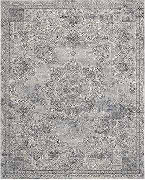 Nourison Grand Expressions Grey Rectangle 9x12 ft Polypropylene Carpet 141310