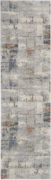 Nourison Grand Expressions Grey Runner 6 to 9 ft Polypropylene Carpet 141315
