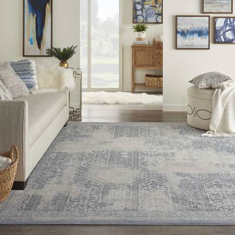 Nourison Grand Expressions Blue 90 X 120 Area Rug 805-141326 Image 3