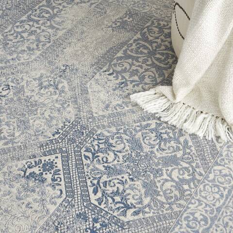 Nourison Grand Expressions Blue 90 X 120 Area Rug 805-141326 Image 4