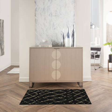 Nourison Grafix Black 20 X 40 Area Rug 805-141329 Image 3