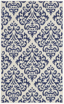 Nourison Grafix White Rectangle 3x5 ft Polypropylene Carpet 141332
