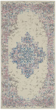 Nourison Grafix Beige Rectangle 2x4 ft Polypropylene Carpet 141336