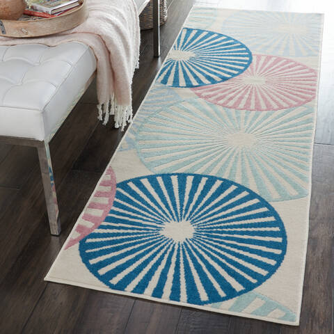 Nourison Grafix Beige Runner 22 X 76 Area Rug 805-141348 Image 3