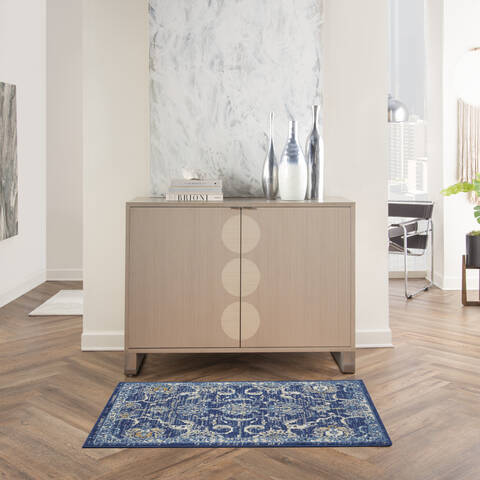 Nourison Grafix Blue 20 X 40 Area Rug 805-141349 Image 3