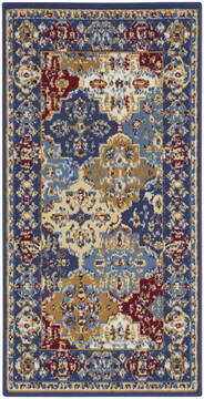 Nourison Grafix Multicolor Rectangle 2x4 ft Polypropylene Carpet 141350