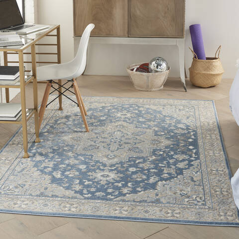 Nourison Grand Villa Blue 53 X 73 Area Rug 805-141360 Image 3