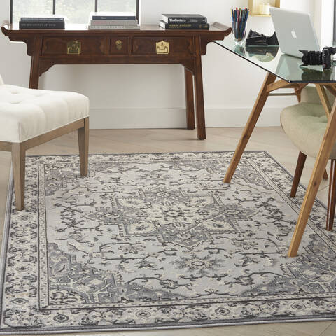Nourison Grand Villa Grey 53 X 73 Area Rug 805-141362 Image 3