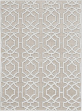Nourison Joli Beige Rectangle 5x7 ft Polypropylene Carpet 141388