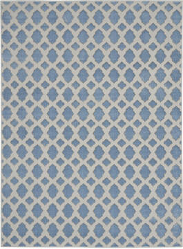 Nourison Joli Blue Rectangle 5x7 ft Polypropylene Carpet 141394