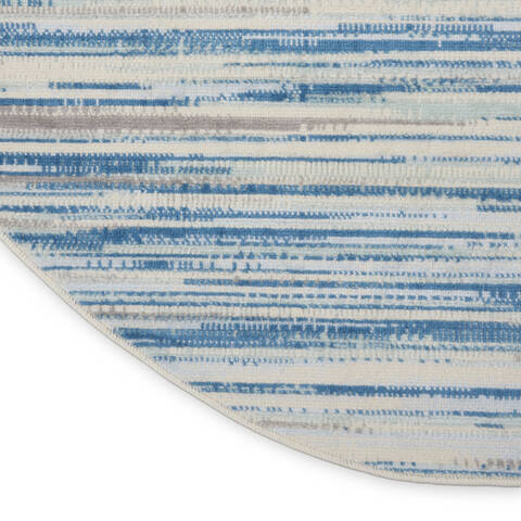 Nourison Jubilant Blue Round 80 X 80 Area Rug 805-141401 Image 5
