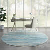 Nourison Jubilant Blue Round 80 X 80 Area Rug  805-141401 Thumb 3