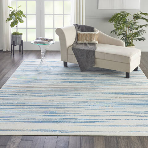 Nourison Jubilant Blue 86 X 120 Area Rug 805-141402 Image 3