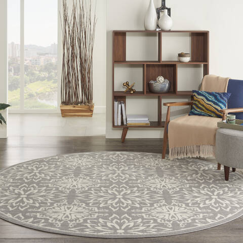 Nourison Jubilant Beige Round 80 X 80 Area Rug 805-141409 Image 3