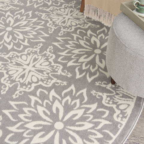 Nourison Jubilant Beige Round 80 X 80 Area Rug 805-141409 Image 4